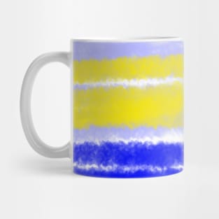 Blue yellow watercolor abstract art Mug